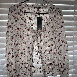 Square neck floral blouse